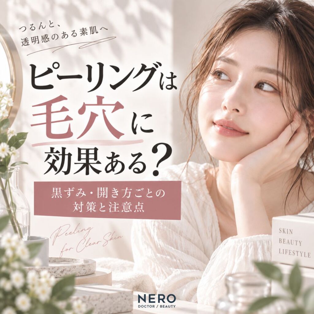 ピーリングは毛穴に効果ある？黒ずみ・開き方ごとの対策と注意点