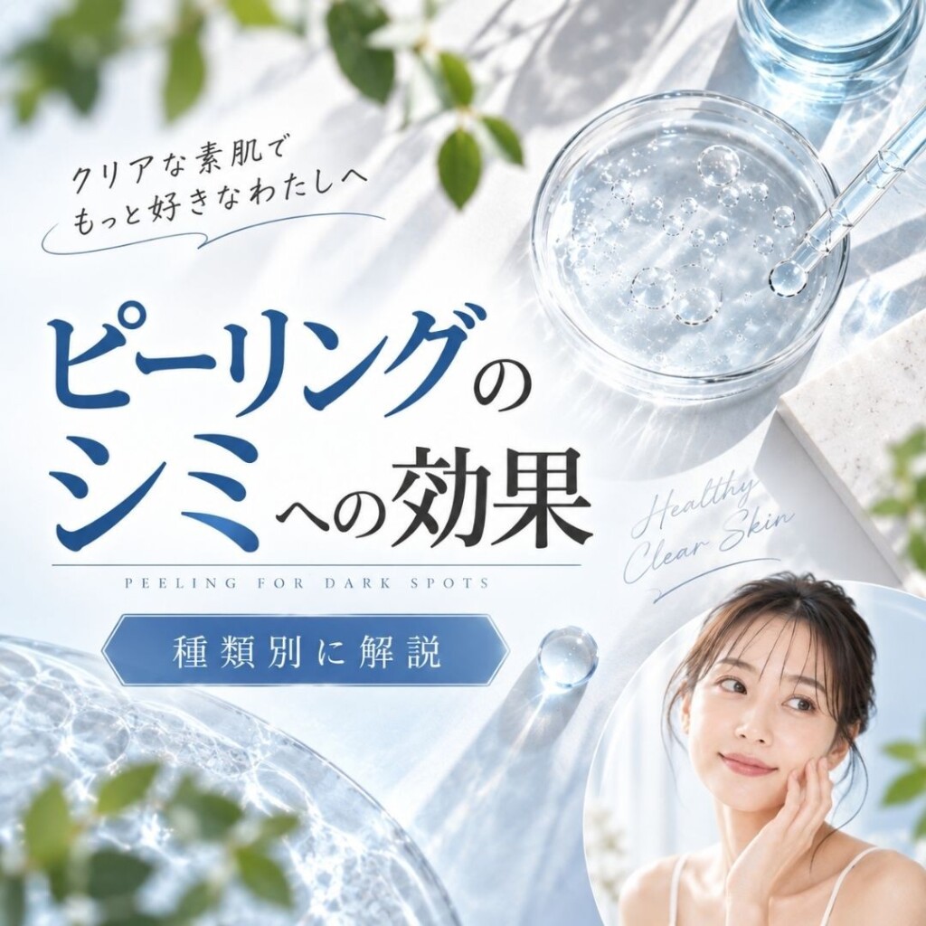 ピーリングのシミへの効果は？種類別の違いと選び方を解説