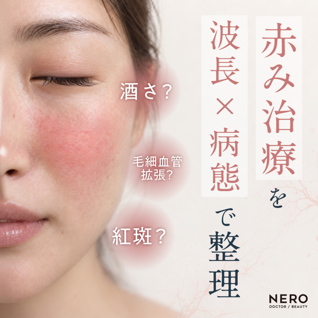 酒さ？毛細血管拡張？紅斑？赤み治療を“波長×病態”で整理する