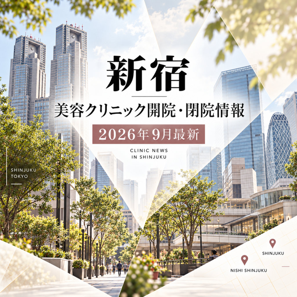 【新宿】の美容クリニック開院・閉院情報【2026年9月最新】